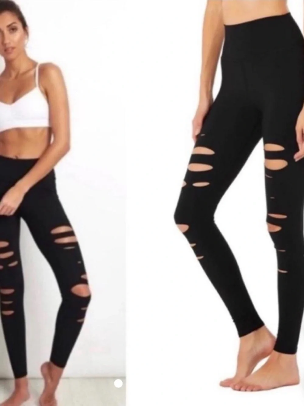 Alo Yoga Women's Ripped Warrior Leggings size M